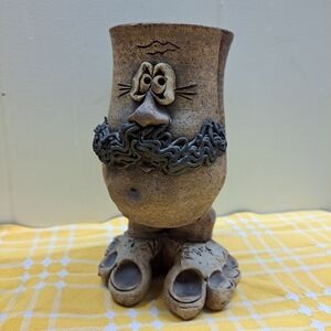 Vintage McGillivray Mustache BIG FEET Old Man Pottery Mug